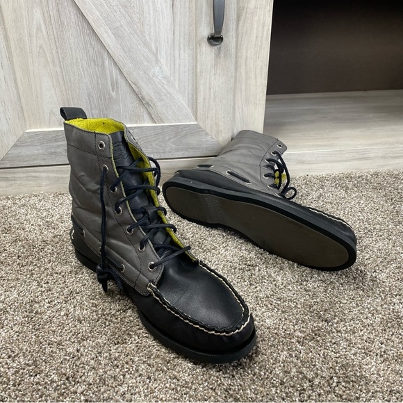 Sperry Topsiders Cloud Original Chukka Black Gray Leather Boot 12 - Picture 10 of 12